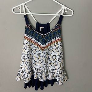 Miami Multi-Color Floral Tank Top Size L